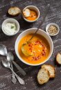 Rezept - Paprika - Chorizo Suppe mit Zitronencreme und...
