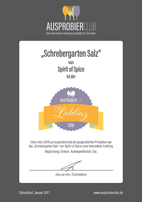 Schrebergarten-Salz Auszeichnung AULI