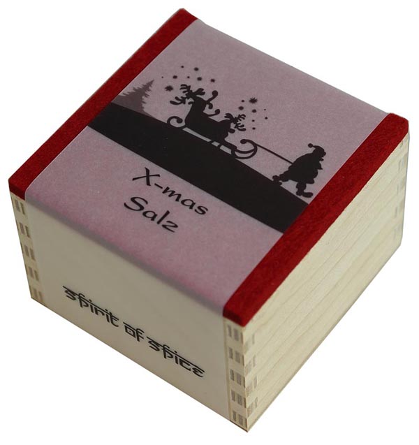 X-mas Salz in der Holz-Geschenkbox von Spirit of Spice